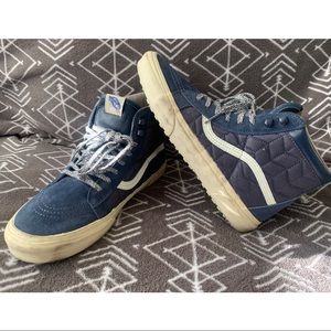 Vans Sk8 High MTE in blue suede with Scotchguard